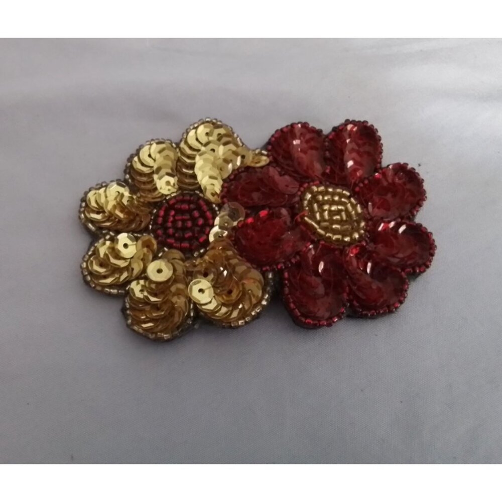 Sequin Flower Hair Clip Barrette By Glam Fans